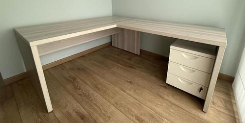 Hoekbureau + bijhorende kast en ladeblok in perfecte staat, Huis en Inrichting, Bureaus, Zo goed als nieuw, Bureau, Ophalen