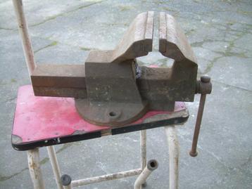 staal bankschroef bekken 15cm,13cm,7.5cm,buizen klem 60mm, Enlèvement ou Envoi, Utilisé, Étau
