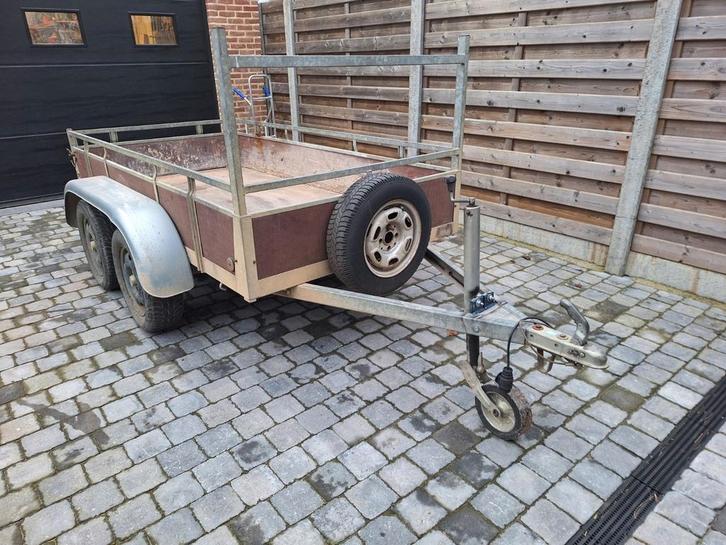 Aanhangwagen 750kg dubbel as ongeremd, Auto diversen, Aanhangers en Bagagewagens, Ophalen