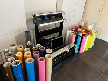 Lot 2x snijplotters, textielprinter, snijfolie, flex, flock beschikbaar voor biedingen