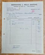 Oude factuur Bierhandel Wille-Baetens 1975 Moorsel Aalst, Ophalen of Verzenden, Gebruikt, Overige typen, Overige merken
