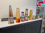 Diverse oude Conische olie blikken, Verzamelen, Ophalen of Verzenden, Gebruikt, Verpakking