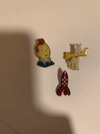 Lot van 3 retro pins van Kuifje, Verzamelen, Ophalen of Verzenden, Zo goed als nieuw
