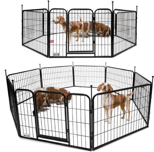 Puppyren - Hondenren 8 panelen, Dieren en Toebehoren, Hondenbenches, Nieuw, Ophalen of Verzenden