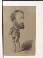 Hippolyte Mailly - Octave Feuillet - Originele tekening 1859, Antiek en Kunst, Ophalen of Verzenden