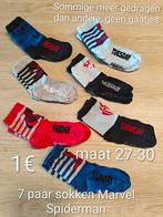 7 paar kousen Marvel Spiderman maat 27-30, Garçon, Enlèvement ou Envoi, Utilisé, Chaussettes