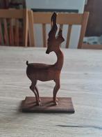Houten beelden : ree  / vis / reigers / olifant, Antiek en Kunst, Kunst | Beelden en Houtsnijwerken, Ophalen of Verzenden