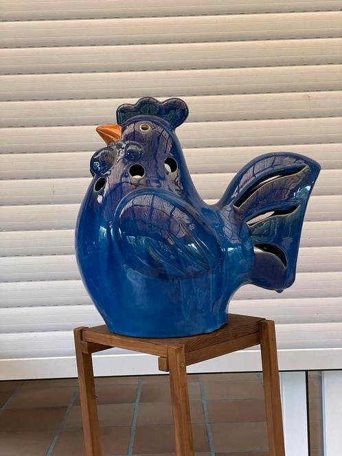 Decoratieve keramieken haan in kobaltblauw, Antiek en Kunst, Kunst | Designobjecten, Ophalen