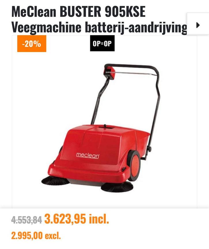 Veeg machine bijna nieuw 1850€, Doe-het-zelf en Bouw, Reinigingsmachines, Zo goed als nieuw, Overige typen, Ophalen
