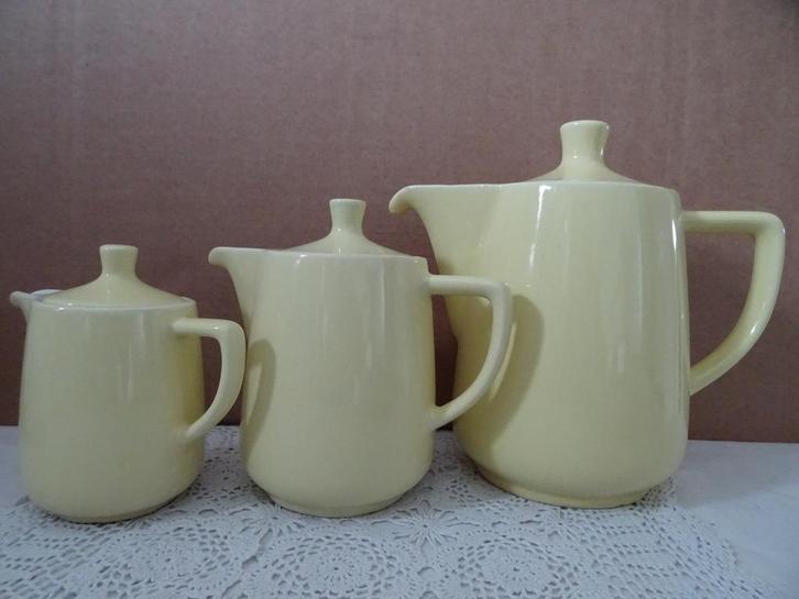 Antieke pastel gele Melitta theepot pastel geel los te koop, Antiek en Kunst, Antiek | Servies los, Ophalen of Verzenden