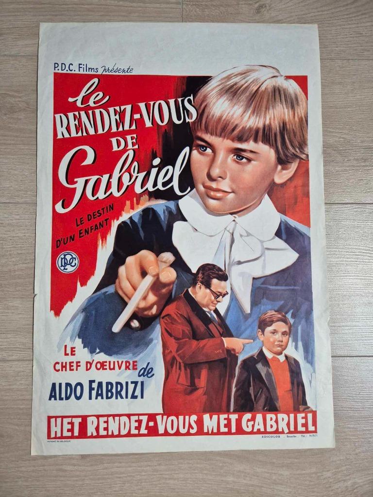 Filmaffiche Het rendez - vous met Gabriël 1957, Collections, Posters & Affiches, Enlèvement ou Envoi