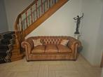 mooie antieke Chesterfield genummerd, Huis en Inrichting, Fauteuils, Gebruikt, Antiek, Ophalen, Leer