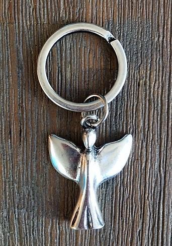 Sleutelhanger stijlvolle Beschermengel, verzilverd, Collections, Porte-clés, Neuf, Enlèvement ou Envoi