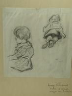 Henri CASSIERS dessin original crayon croquis étude enfants, Antiquités & Art, Art | Peinture | Classique, Enlèvement ou Envoi