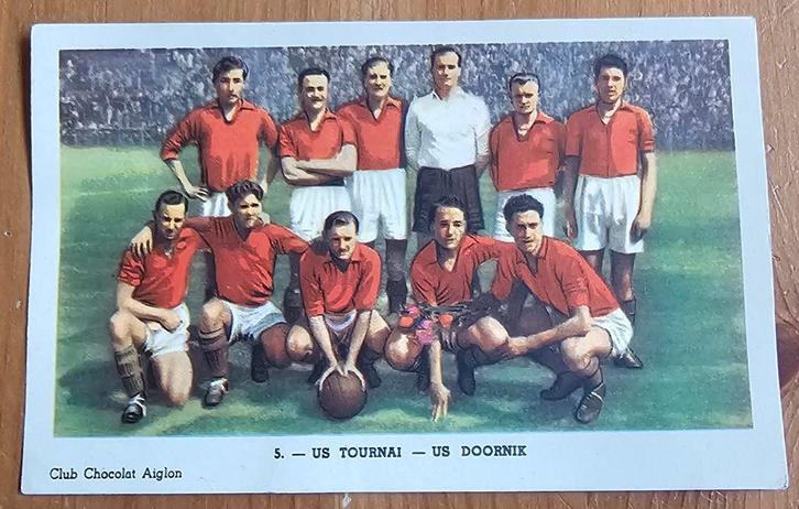 1952 Chocolat Aiglon (pre panini) 5. Team US Doornik!, Hobby en Vrije tijd, Stickers en Plaatjes, Zo goed als nieuw, Plaatje, Ophalen of Verzenden
