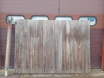hardhouten (ipé) poort met zware galva kader 260*185 beschikbaar voor biedingen