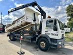 MAN LC 18.280 18T 4x2 TIPPER + CRANE (2018!) HIAB 099 E-2 DU, Auto's, Achterwielaandrijving, Overige kleuren, MAN, Bedrijf
