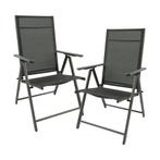 MaxxGarden Tuinstoel - 2 stuks - aluminium - Zilver/zwart, Support@maxxtools.be, Ophalen of Verzenden, Centrum zuid 2084, Nieuw