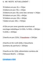 IJzeren vat 225L x 4= 30€/st + 5L-10L container met tuit, Doe-het-zelf en Bouw, Ophalen of Verzenden, Zo goed als nieuw