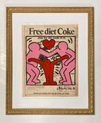 Keith Haring: tekening op krantenpapier., Antiek en Kunst, Ophalen of Verzenden