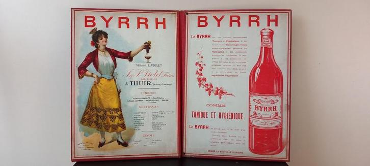 Oude Byrrh menuhouder, Verzamelen, Merken en Reclamevoorwerpen, Gebruikt, Overige typen, Ophalen of Verzenden