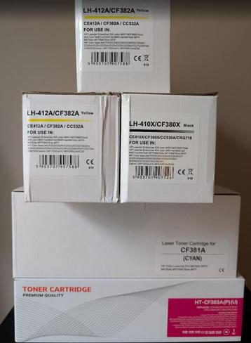 HP printcassettes 312X (CF380X) en 312A (CF383A en CF382A) beschikbaar voor biedingen