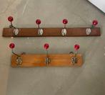 2 vintage wandkapstokken jaren 50, Ophalen of Verzenden, Gebruikt, Hout