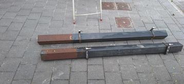 Metalen palen voor hekken of poort, Tuin en Terras, Tuinpoorten, Ophalen, Zo goed als nieuw