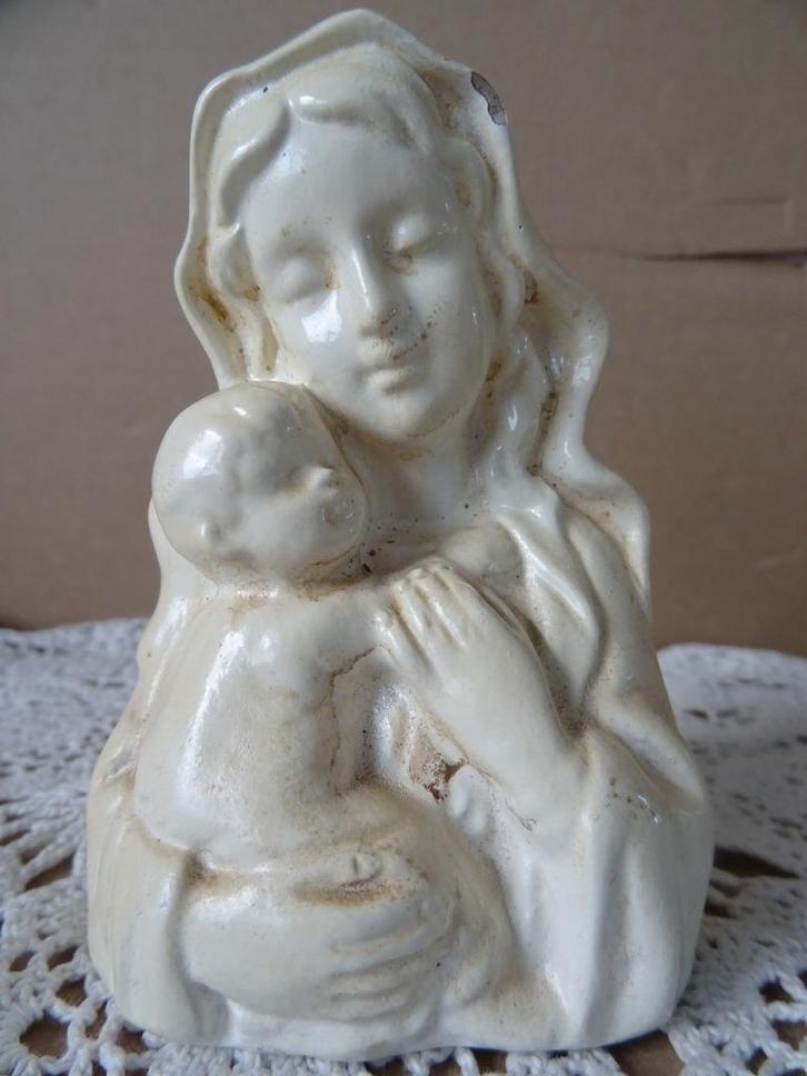 Statue statuette Marie la Mère de Dieu Indonésie 10cm 1980, Collections, Religion, Utilisé, Christianisme | Catholique, Image