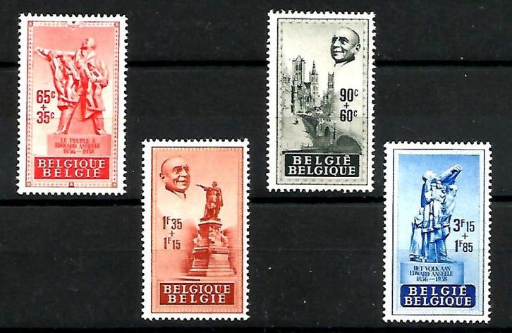 1948 Stichting Ed. Anseele OBP 781/784**, Postzegels en Munten, Postzegels | Europa | België, Postfris, Orginele gom, Overig, Zonder stempel