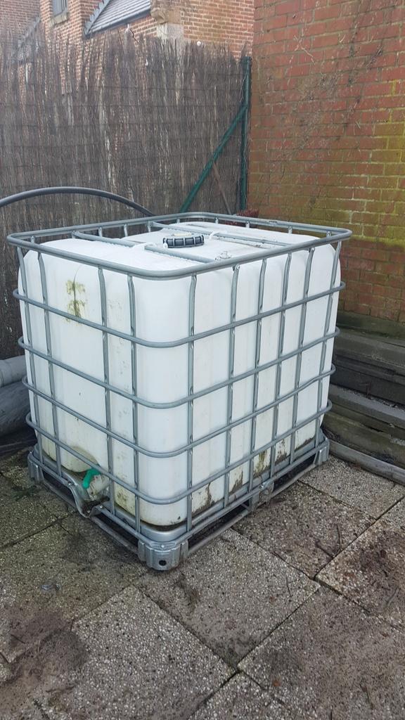 ibc regenton 1000 liter, Tuin en Terras, Regentonnen, Zo goed als nieuw, Ophalen of Verzenden