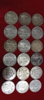 Lot 18 van 10 sterling zilveren munten van Franc Hercules, Antiek en Kunst, Ophalen of Verzenden, Zilver