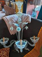 Lustre Murano opaline bleue 60/70, Antiek en Kunst