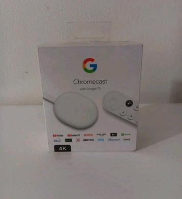 Nieuwe Google Chromecast 4k ultra + Google tv verzegeld beschikbaar voor biedingen