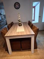 Table à manger avec 6 chaises en très bon état, 150 à 200 cm, Cinq personnes ou plus, Comme neuf, Enlèvement
