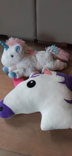2 knuffels unicorn eenhoorn € 8€, Comme neuf, Enlèvement ou Envoi