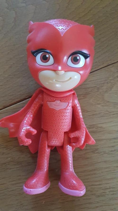Pyjamasques Bibou 15 cm pratende figuur + Gluglu, Kinderen en Baby's, Speelgoed | Actiefiguren, Zo goed als nieuw, Ophalen