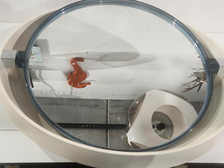 Allibert vintage spiegel met achtergrondverlichting , space, Huis en Inrichting, Woonaccessoires | Spiegels, Zo goed als nieuw