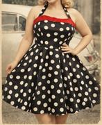 Vintage getinte retro jurk, Kleding | Dames, Ophalen of Verzenden, Zo goed als nieuw, Maat 42/44 (L), Onder de knie