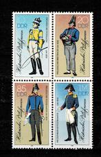 EUROPA DUITSLAND D.D.R. UNIFORMEN 1 X 4 POSTZEGELS POSTFRIS, Ophalen of Verzenden, DDR, Postfris