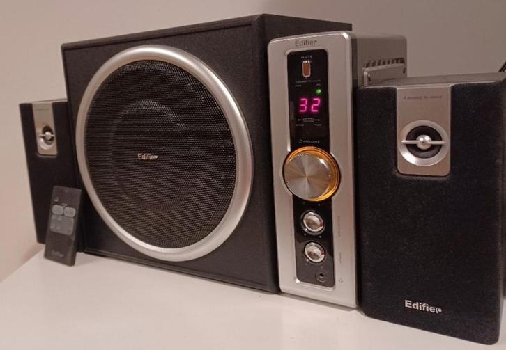 Enceintes Edifier HCS2330, Computers en Software, Pc speakers, Gebruikt, Audiokanaal 2.1, Ophalen