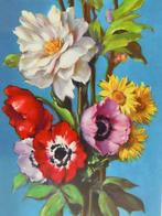 Vergulde kader met bloemen uit jaren '50, Ophalen of Verzenden