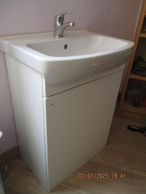 lavabo avec meuble pour salle de bain, Huis en Inrichting, Badkamer | Badkamermeubels, Zo goed als nieuw, Wasbak of Wastafel, Minder dan 100 cm