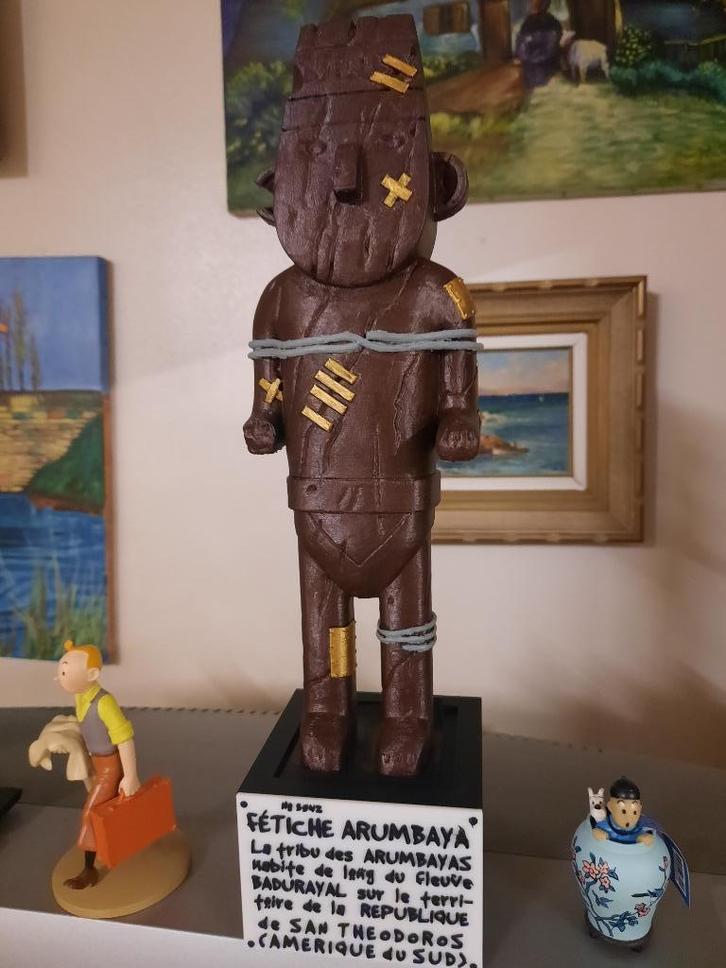 Fétiche Arumbaya 36cm. peint à la main, Collections, Statues & Figurines, Neuf, Autres types, Enlèvement ou Envoi