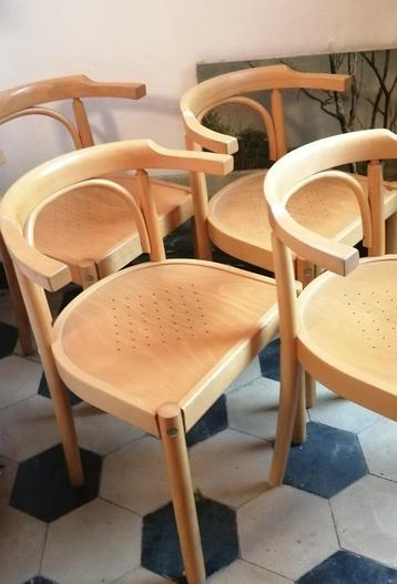 set 4  vintage stoelen,eetkamerstoelen THONET stijl_SETPRIJS beschikbaar voor biedingen