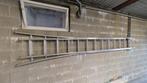 Dubbele (2 delige) aluminium ladder in goede staat, Doe-het-zelf en Bouw, Ladders en Trappen, Ophalen, Gebruikt, Ladder, Opvouwbaar of Inschuifbaar