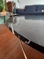Marmer salontafel ovaal, Huis en Inrichting, Tafels | Salontafels, Ophalen, Overige materialen, Zo goed als nieuw, Minder dan 50 cm
