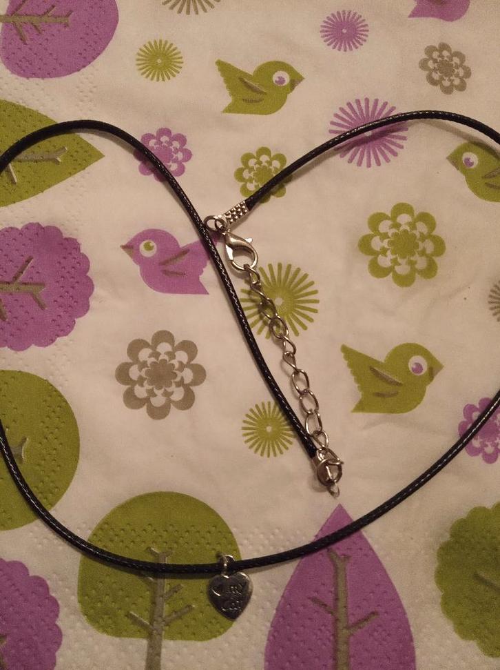 Bedeltjes ketting ️ my cat, Handtassen en Accessoires, Kettingen, Nieuw, Zilver, Zilver, Ophalen of Verzenden