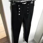 pantalon skinny noir orné de boutons décoratifs argentés T38, Enlèvement, Comme neuf, Noir