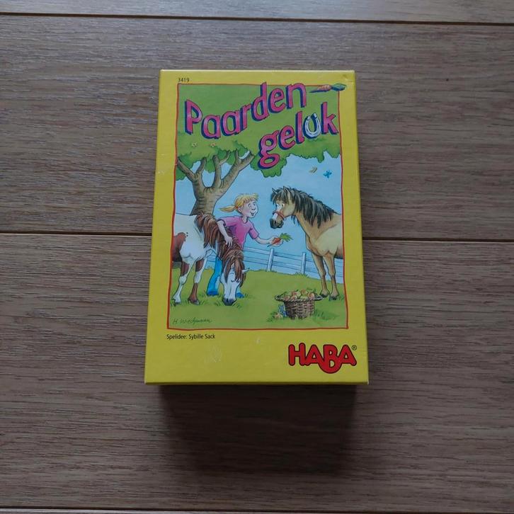 Haba - paardengeluk  gezelschapspel., Hobby en Vrije tijd, Gezelschapsspellen | Overige, Zo goed als nieuw, Ophalen of Verzenden